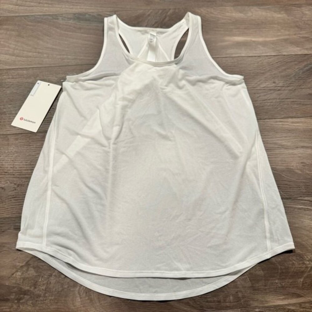 Lululemon White Pleated Essential Tank NWT